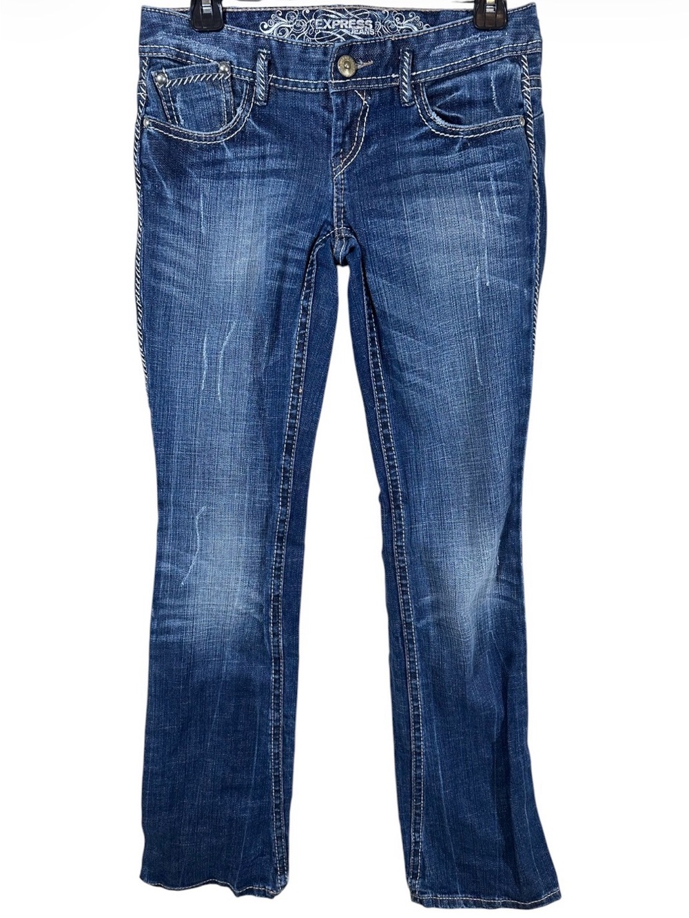 Y2K Express Zelda Barely Boot Slim Fit Ultra Low Rise Jeans womens 2